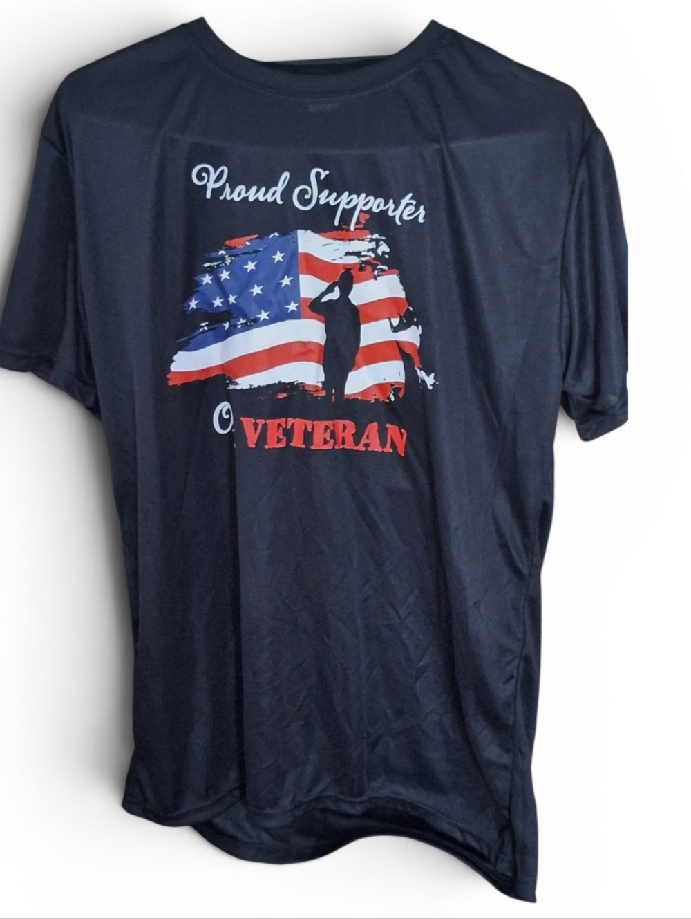 Proud Supporter Veteran Graphic Tee - Black